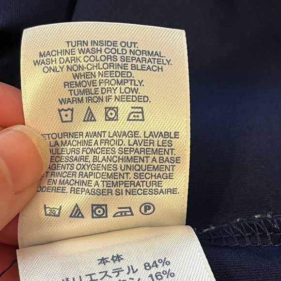 Lands' End Navy Blue Quarter-Zip Pullover Thin Material Size Large 42-44 - Picture 13 of 14